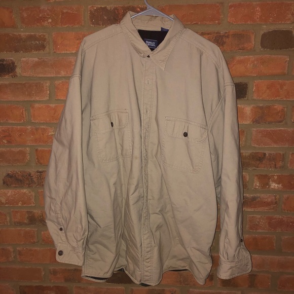 Berkley & Jensen Button-Down Jacket/Coat (Beige, XXL) - Picture 2 of 13